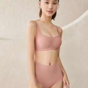 Silicone bonded soft bra